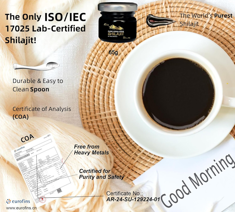 Shilajit Pure Himalayan Organic Shilajit Resin Supplement- Gold+ Grade With 85+ Trace Minerals With 75% Fulvic Acid, Overall Energy & Immune Support, Pure Shilajit For Men & Women, 65G