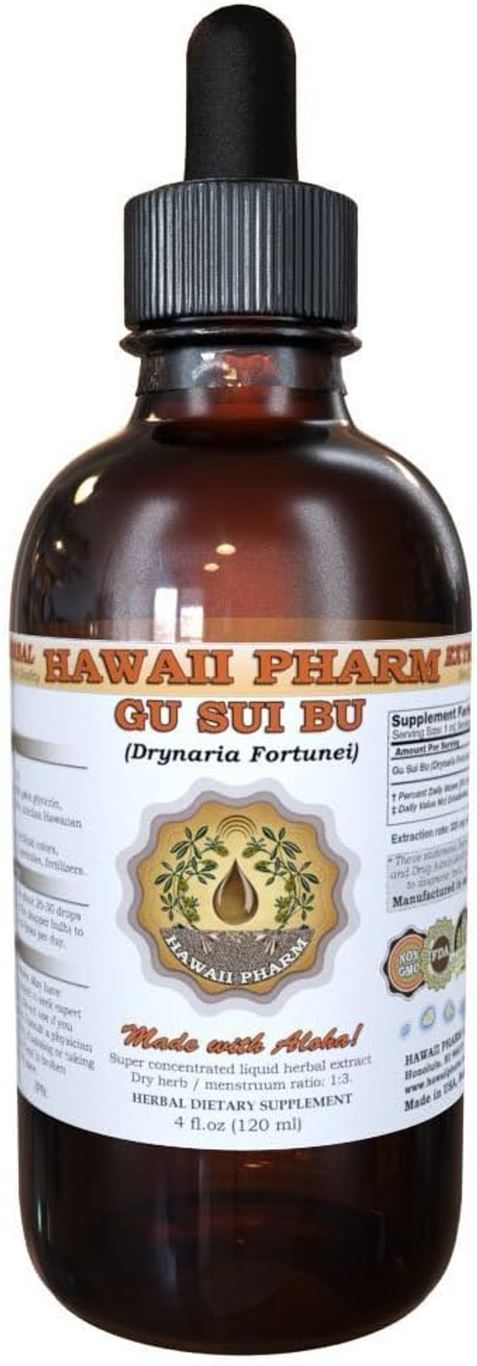 Gu Sui Bu Tincture, Gu Sui Bu, Drynaria (Drynaria Fortunei) Root Liquid Extract, Herbal Supplement 2X32 Oz Unfiltered