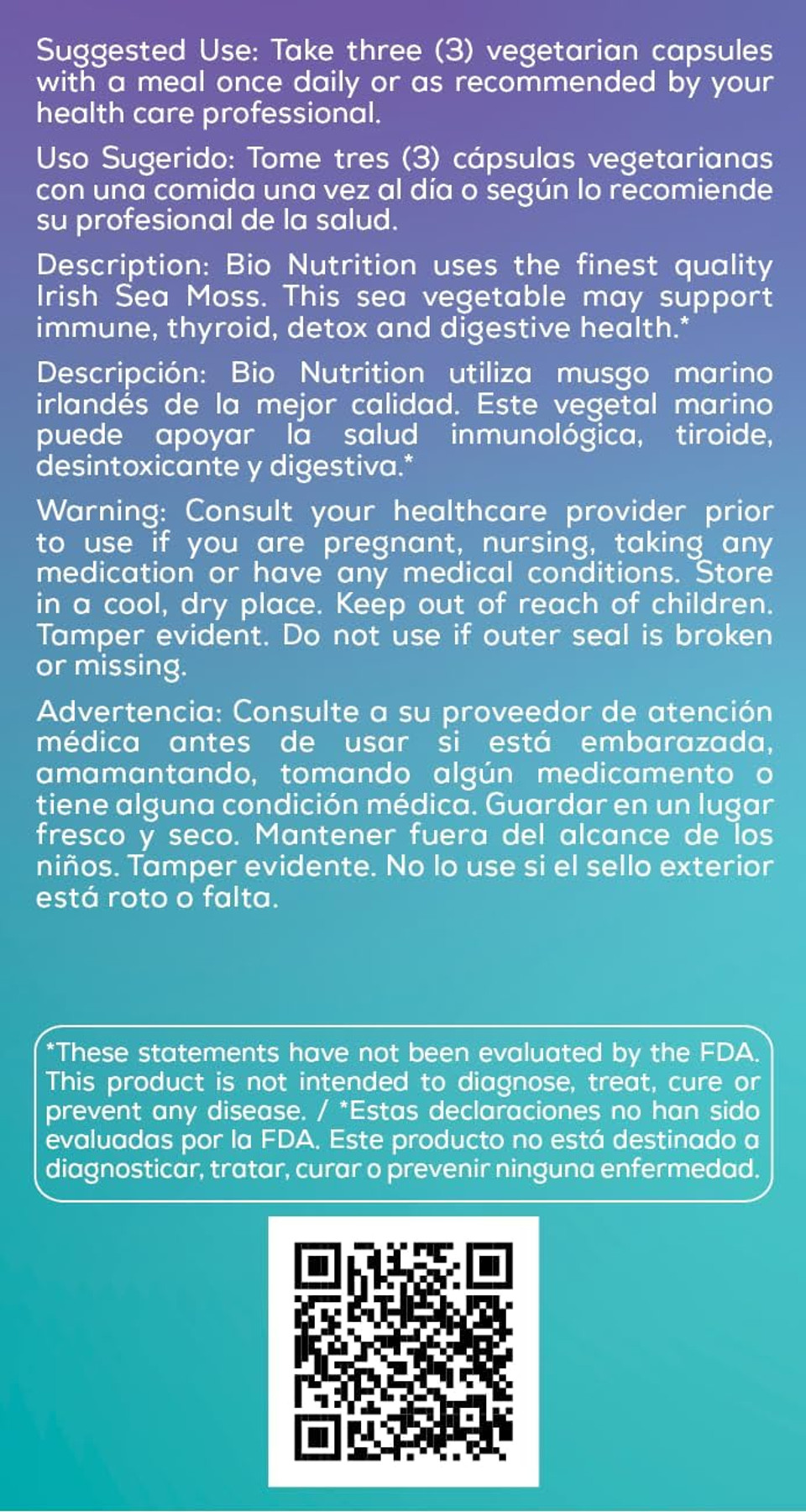 Bio Nutrition Irish Sea Moss