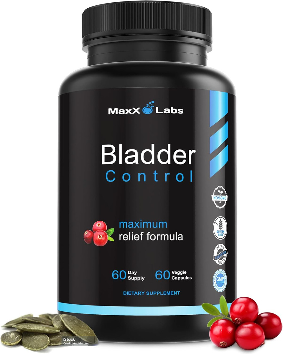 Bladder Control Supplement - Overactive Bladder Control Pills - Potent Blend Of Pumpkin Seed Oil, Cranberry Extract & Vitamin D3 - Urinary Tract Infection Treatment For Women & Men - Uti Relief - 60Ct