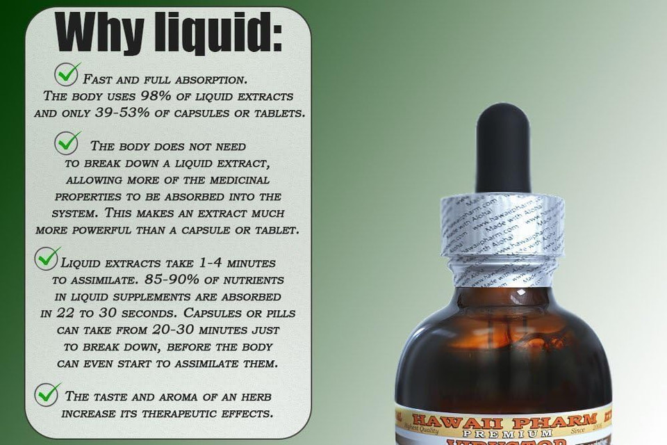 Hawaiipharm Triphala Liquid Extract, Organic Triphala Blend Tincture Herbal Supplement 4 Fl.Oz