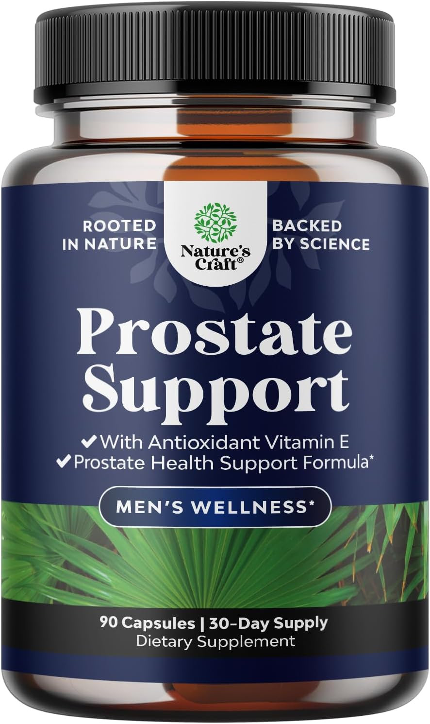Herbal Prostate Supplement For Men - Potent Pygeum And Saw Palmetto Extract With Beta Sitosterol & Green Tea For Urinary Tract Support - Male Health Blend For Frequent Urination - 90 Capsules