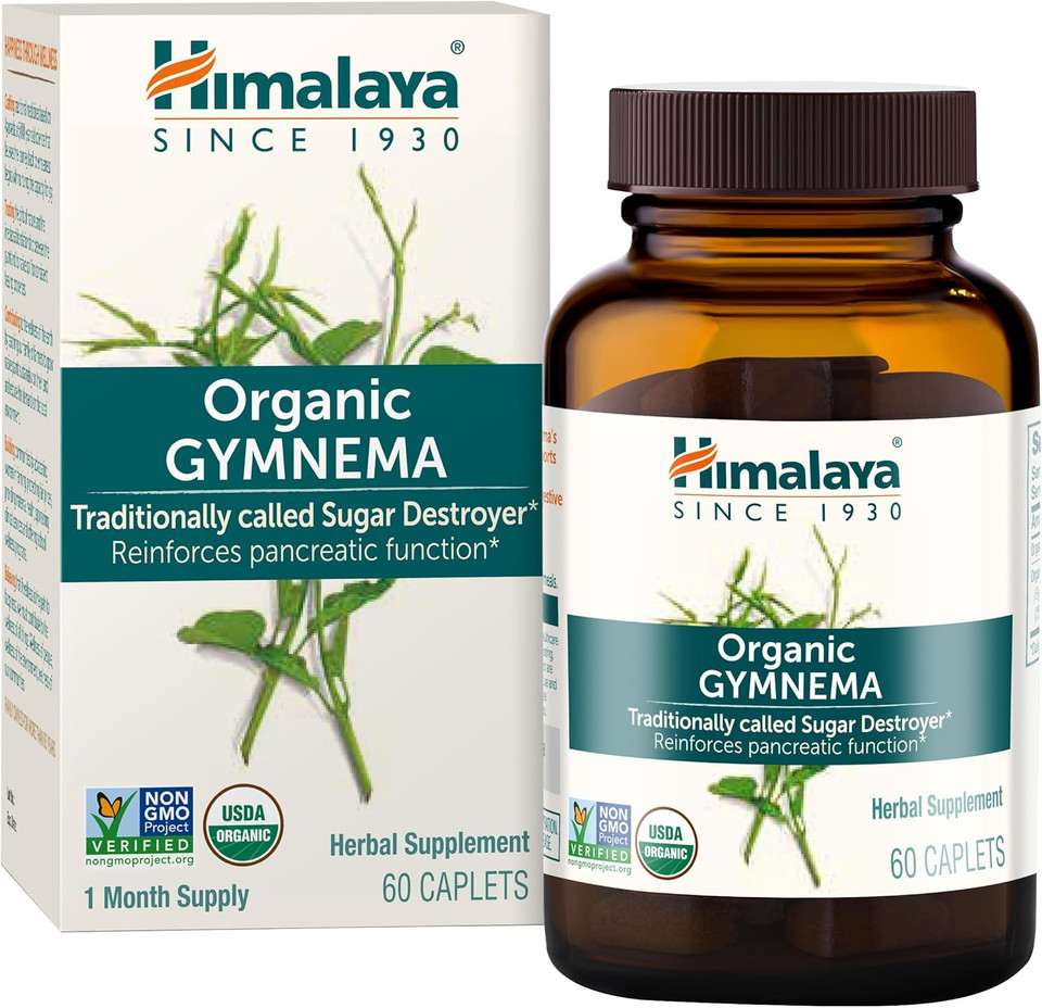 Himalaya Organic Gymnema Sylvestre Herbal Supplement Usda Certified Organic, Non-Gmo, 700 Mg, 60 Plant-Based Caplets