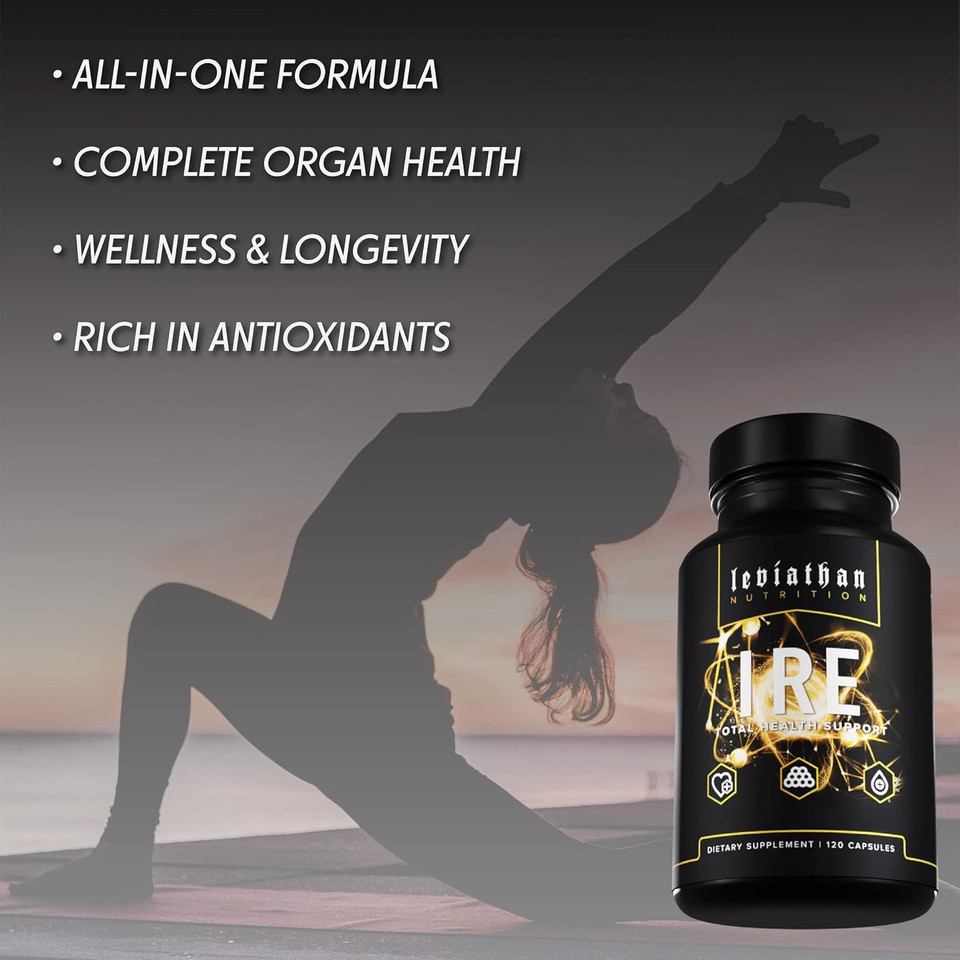 Leviathan Ire Complete Health Support - Overall Health & Antioxidant Support With Longvida® Optimized Turmeric Curcumin, Grape Seed, Berberine, Arjuna, And Resveratrol
