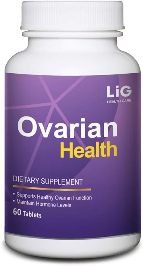 Lig Ovarian Health - Natural Supplement (60 Tablets) - Shrink Ovarian Cysts - Balance Hormone Levels - Maintain Ovarian Health - Honeysuckle Flower