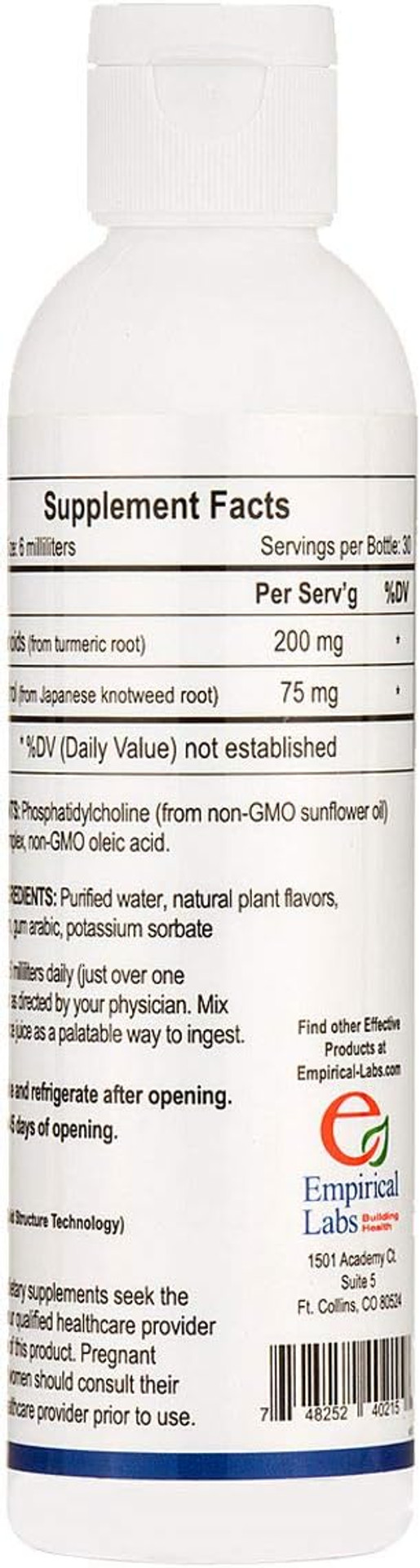 Liposomal Structured Curcumin/Resveratrol, 6 Fl.Oz
