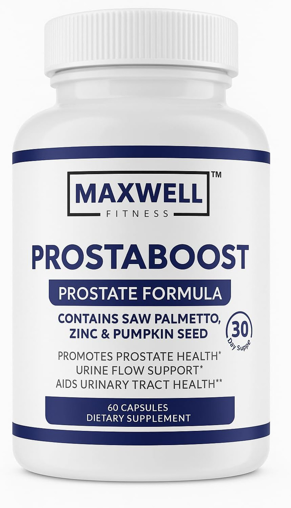 Pureprosta Boost Prostate Support Supplement With Saw Palmetto, Zinc, Pumpkin Seed Herbal Blend Promotes Prostate Health, Urine Flow Support, And Urinary Tract Health - 120 Capsules