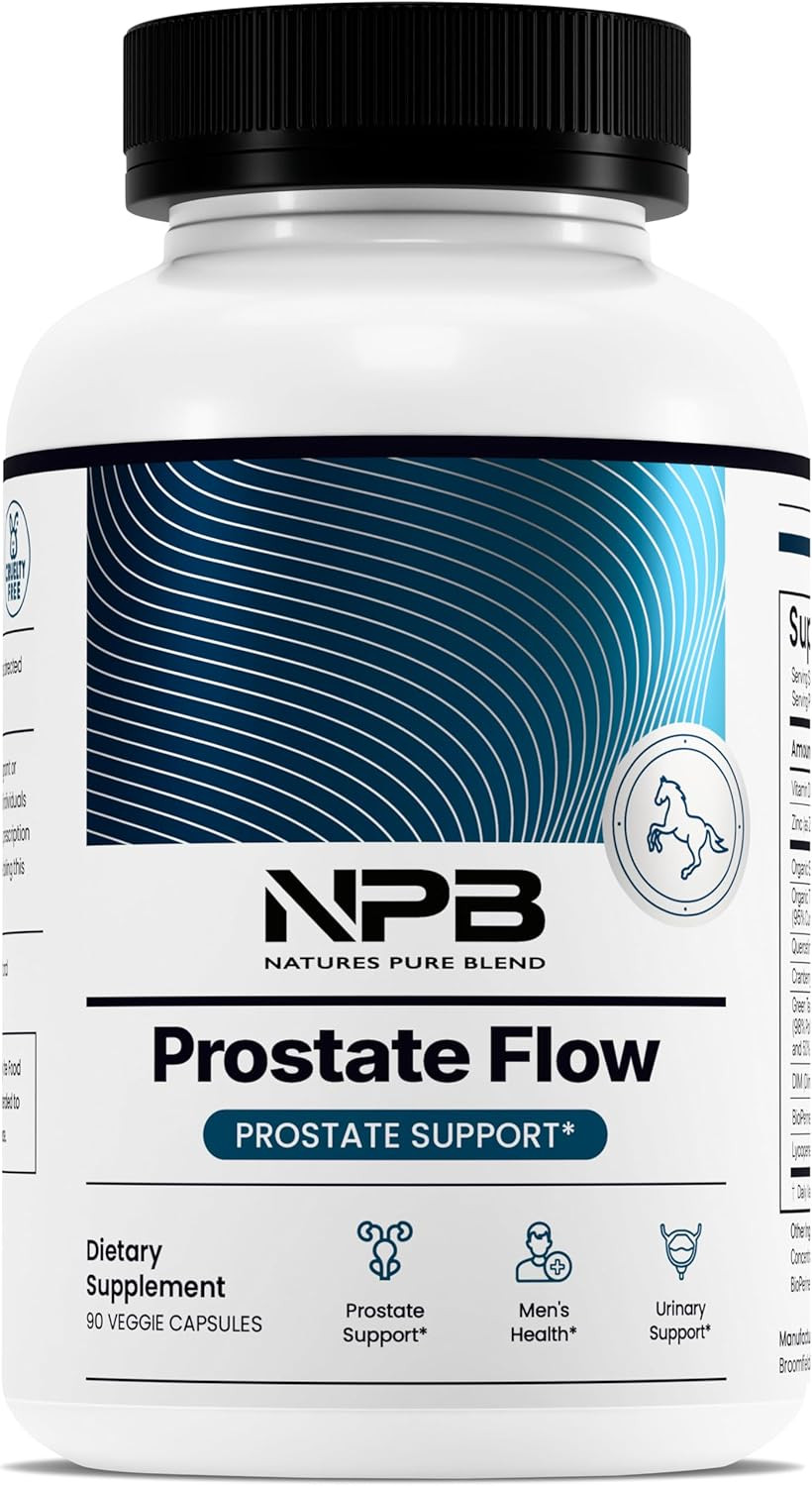 NatureS Pure Blend Prostate Flow  Prostate Health Supplements For Men With Saw Palmetto, Herbal Complex And Essential Nutrients  Support For Flow, Balance, Hair Strength, And Wellness  90 Capsules