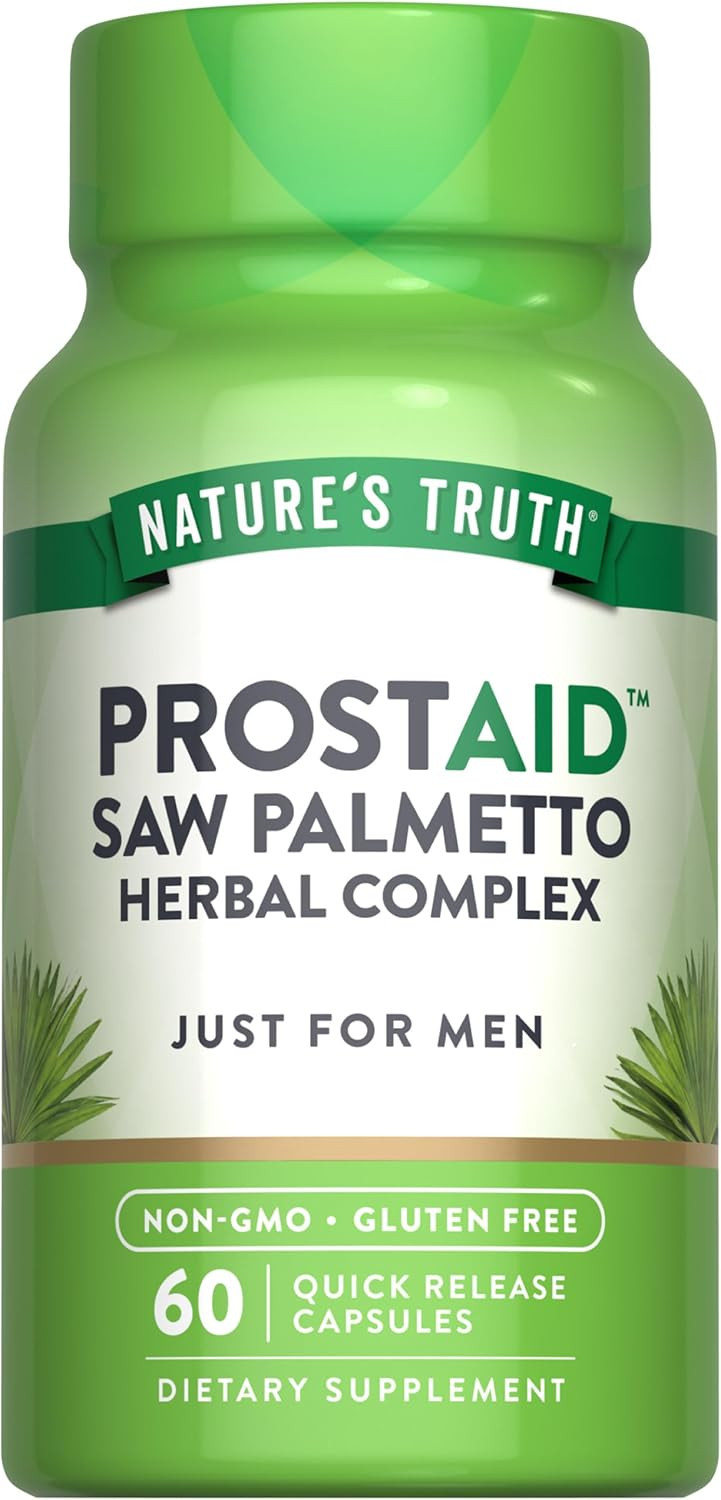 Nature'S Truth Prostate Support Supplement With Saw Palmetto | For Men | Herbal Complex Capsules | Non-Gmo And Gluten Free