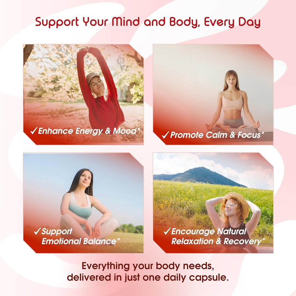 Ashwagandha Complex With L-Theanine, Turmeric, Rhodiola & St. JohnS Wort  Herbal Blend For Daily Wellness  240 Capsules