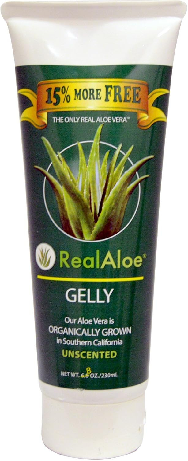Real Aloe - Organically Grown Aloe Vera Gelly Unscented - 6.8 Oz