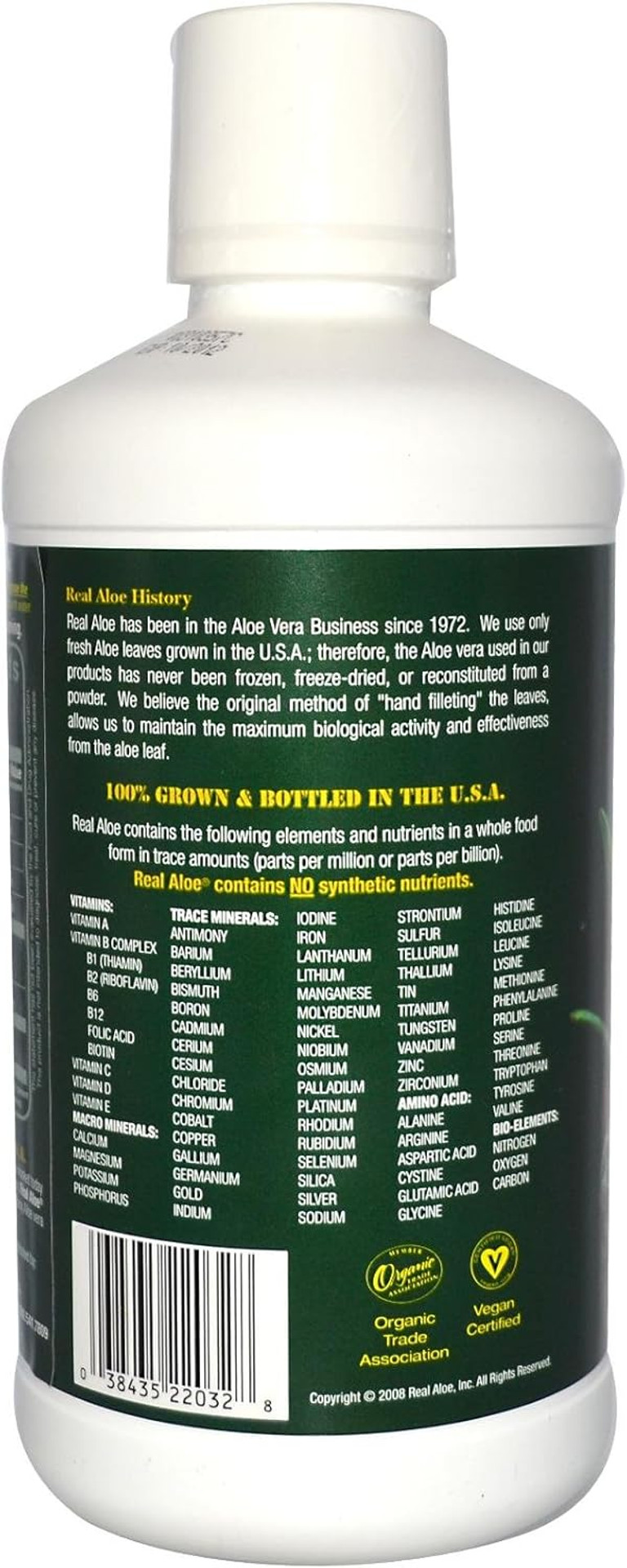 Real Aloe Inc., Aloe Vera Juice,Super 32 Oz Ea 1