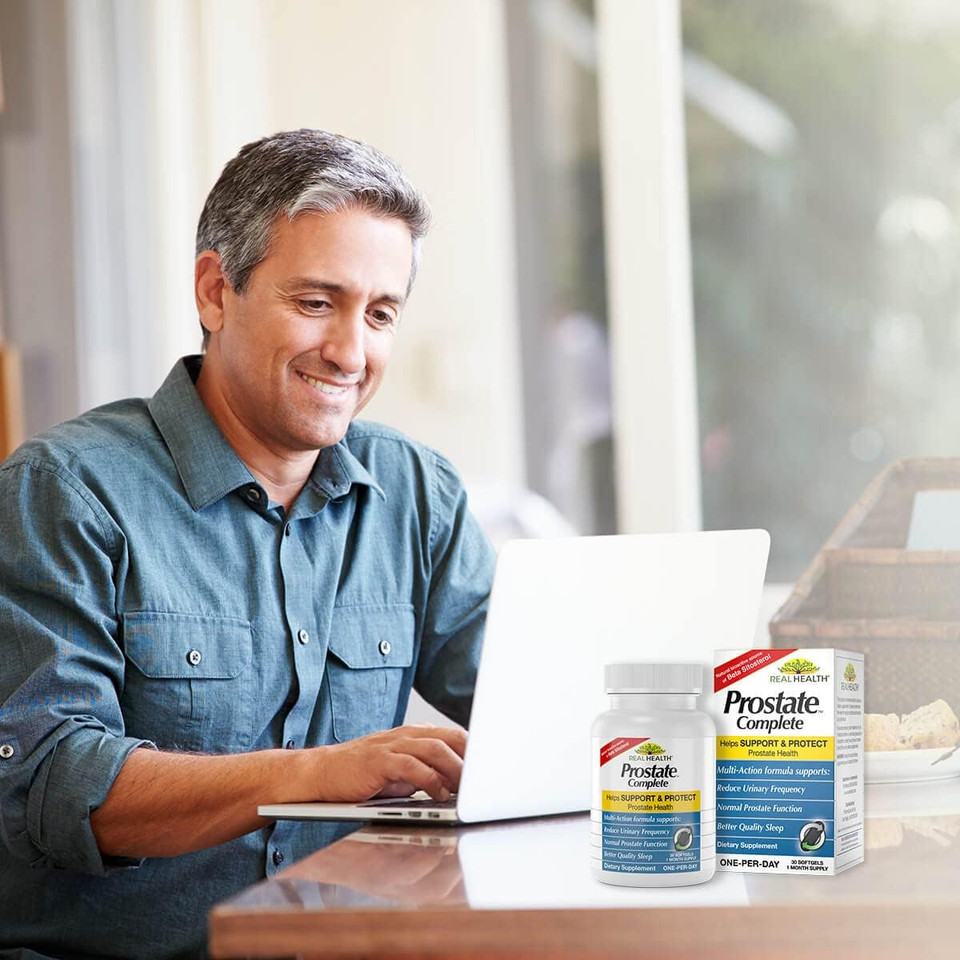 Real Health Prostate Complete - Prostate Supplements For Men, Prostate Health, Prostate Relief, Saw Palmetto For Men, One-Per-Day Prostate Formula - 30 Count