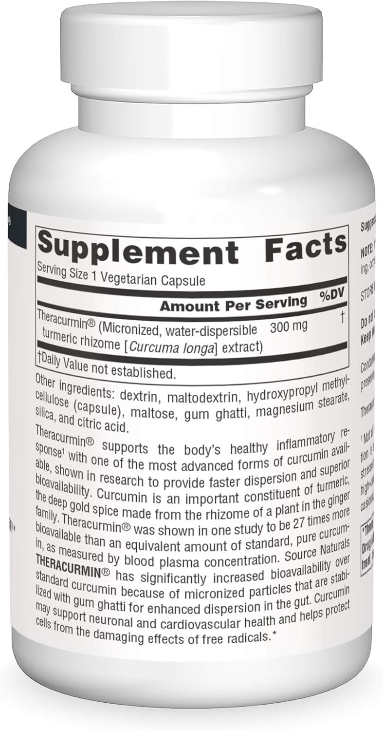 Source Naturals Theracurmin 300 Mg Vegetable Capsule, 30 Count