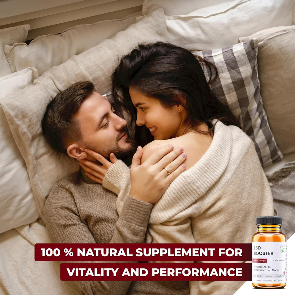 Male Libido - Herbal Supplement With Organic Maca Root, Korean Red Ginseng & L-Theanine  Gluten-Free Vegan Non-Gmo Supplement (60 Caps)