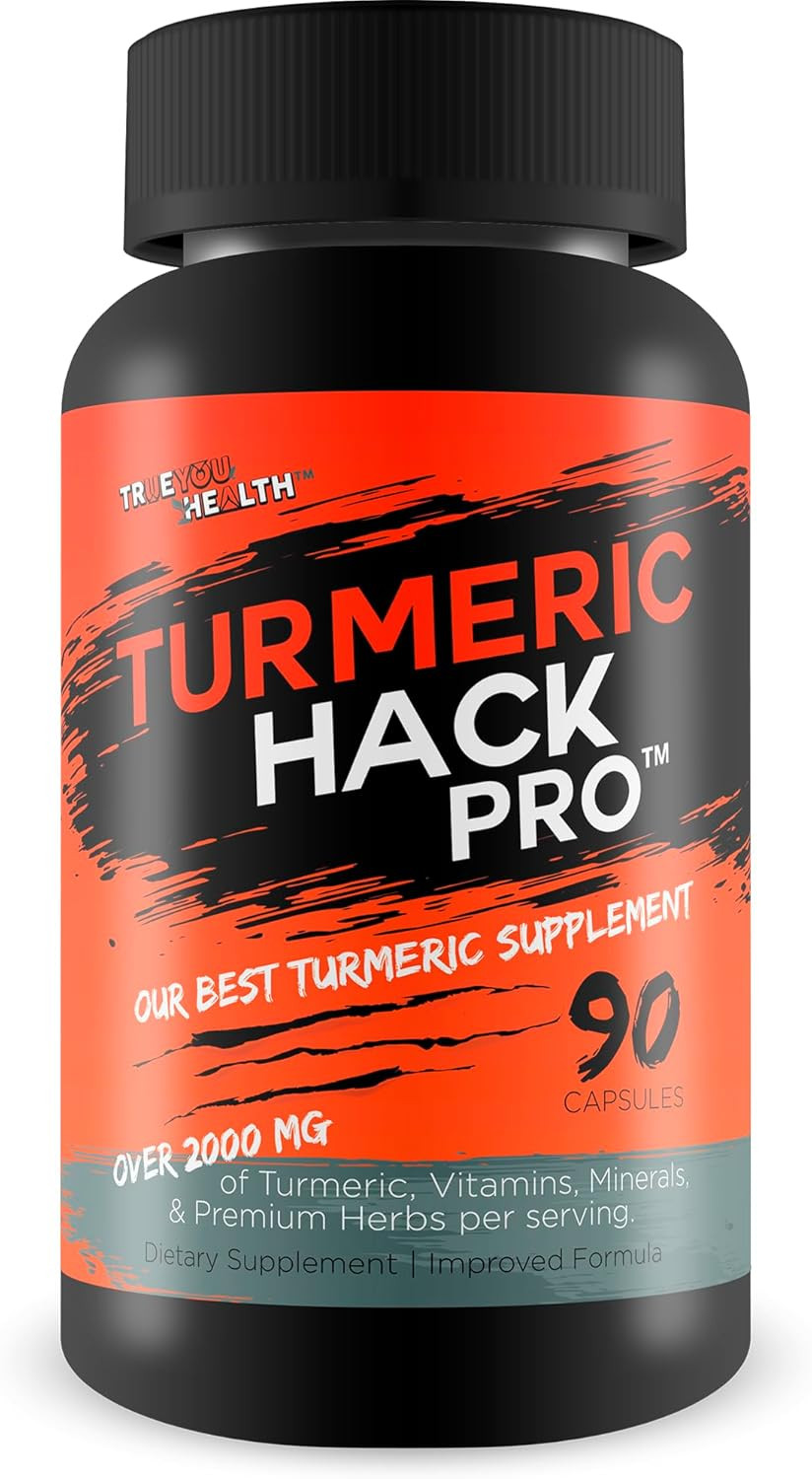 Turmeric Hack Pro - Our Best Super High Absorption Turmeric Curcumin With Black Pepper, Cinnamon, Ginger, Berberine & More! Extra Strength Turmeric And Cinnamon Hack Turmeric Trick Turmeric Supplement