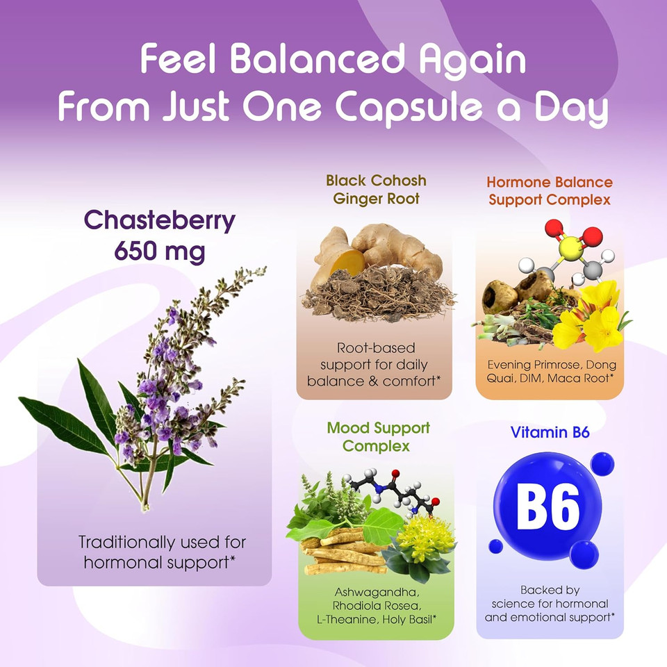 Vital Herbal Liposomal Chasteberry With Ginger & Black Cohosh  Supports Hormone Balance, Emotional Wellness & Menopause Health  150 Capsules  Made In The Usa Vital Herbal Liposomal Chasteberry With Ginger & Black Cohosh  Supports Hormone Balance, Emotional Wellness & Menopause Health  150 Capsules  Made In The Usa