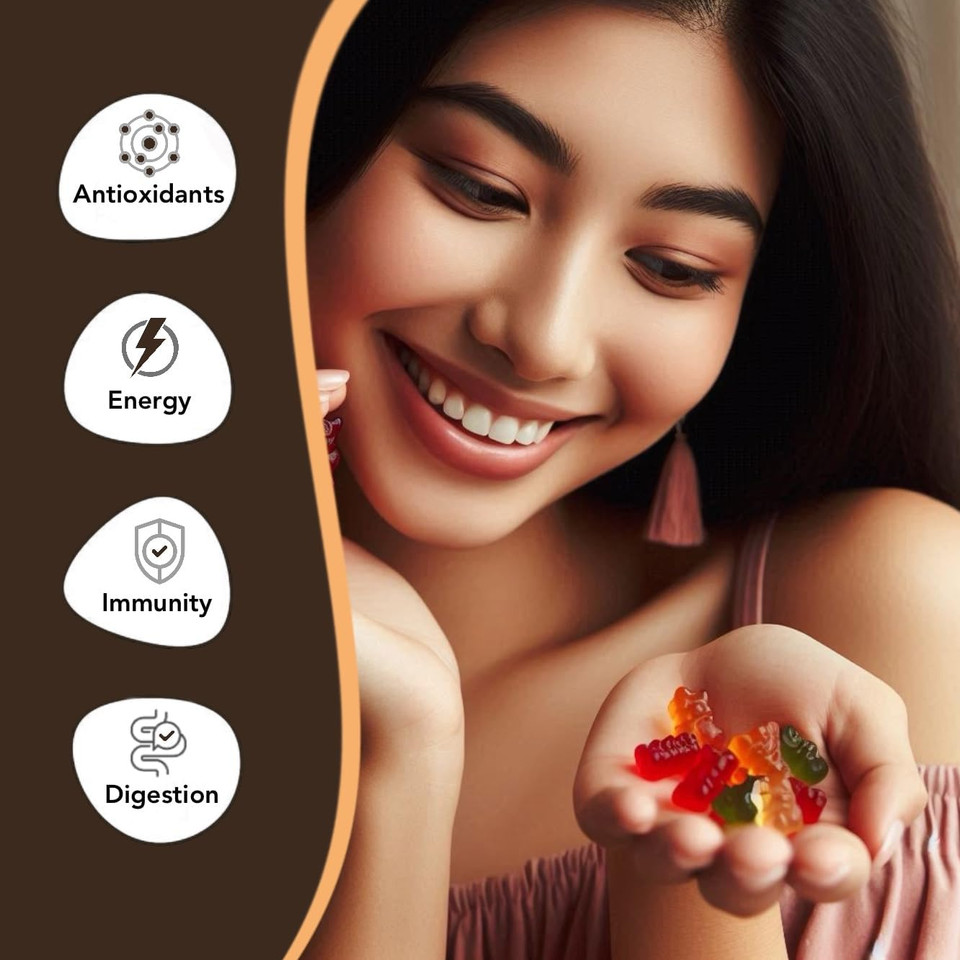 Chaga Mushroom Gummies  Antioxidant Immune Support Supplement - Dietary Mushroom Supplement - 60 Gummies - Made In Usa - Shrooms For Health - Organic Vegan Frendly