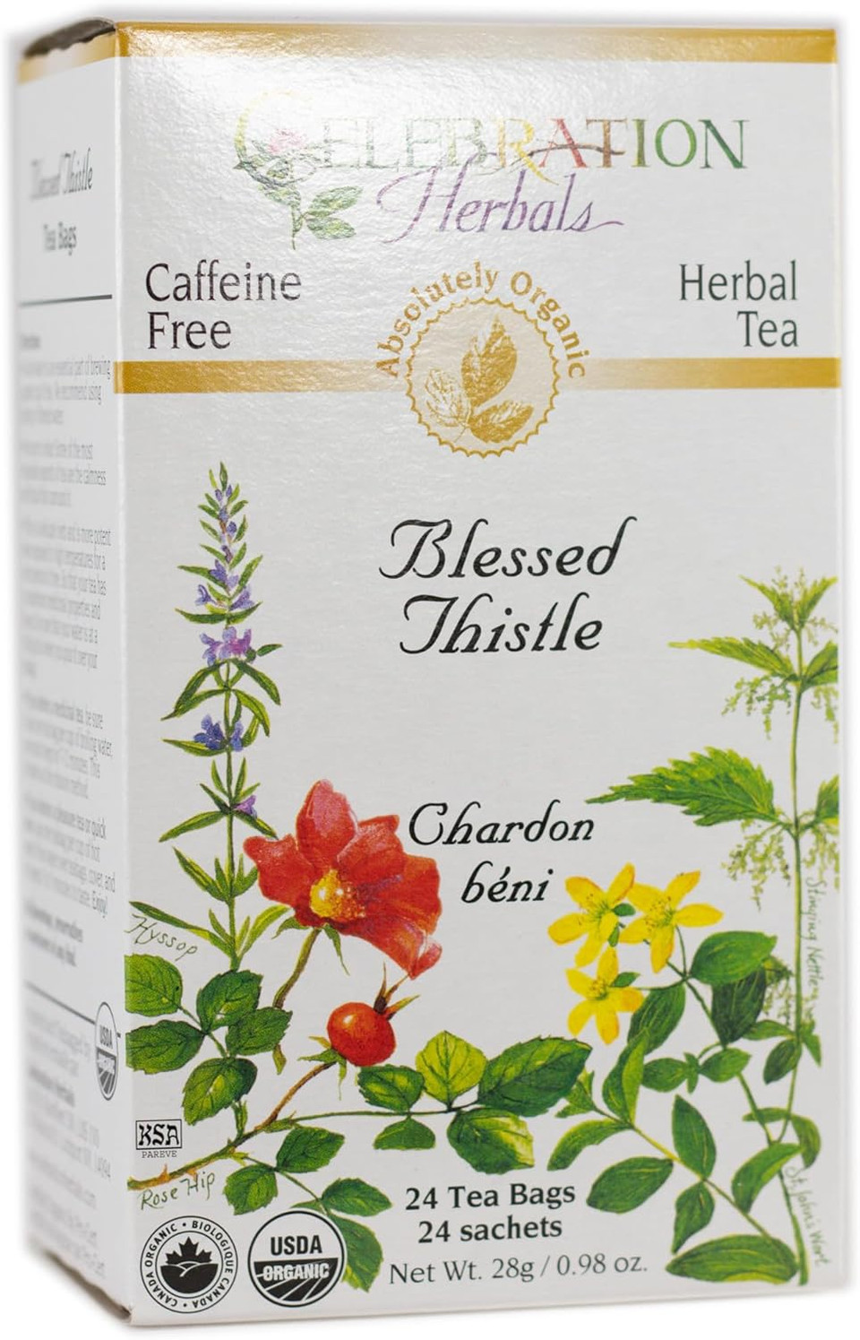 Celebration Herbals Blessed Thistle Organic 24 Bag, 0.02 Pound