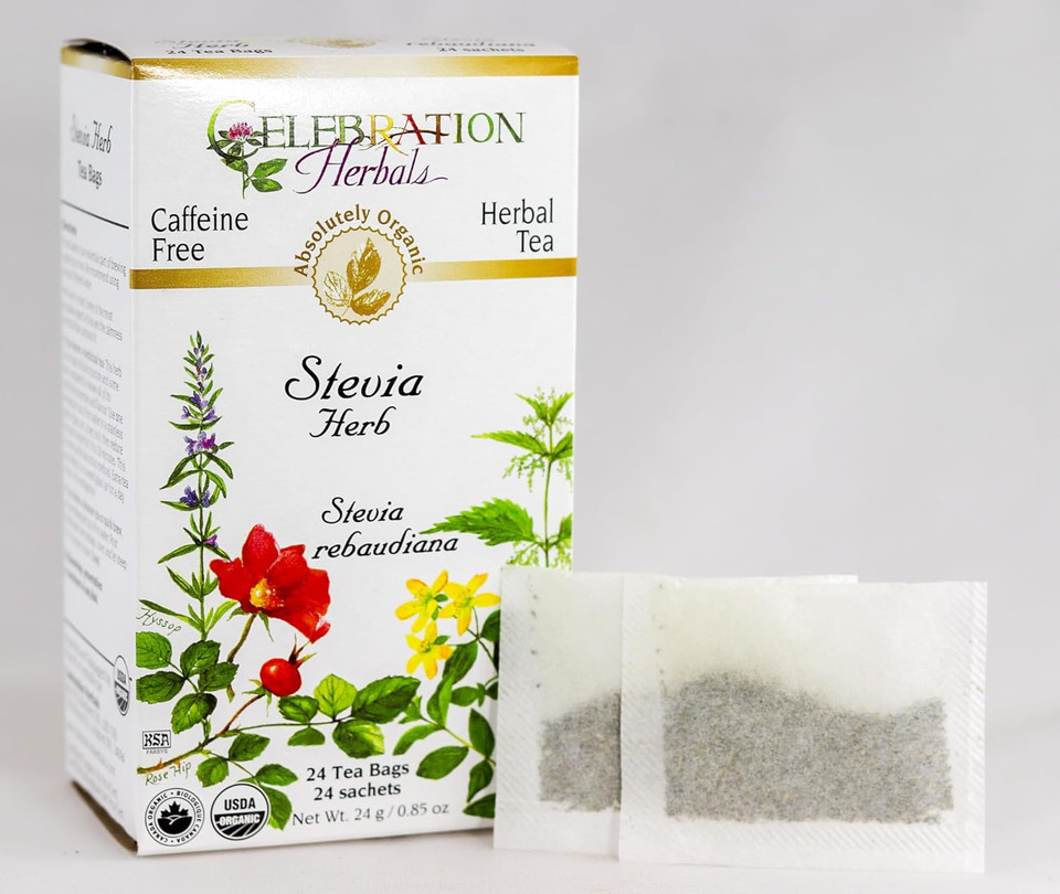 Celebration Herbals Stevia Herb Organic 24 Bag, 0.02 Pound