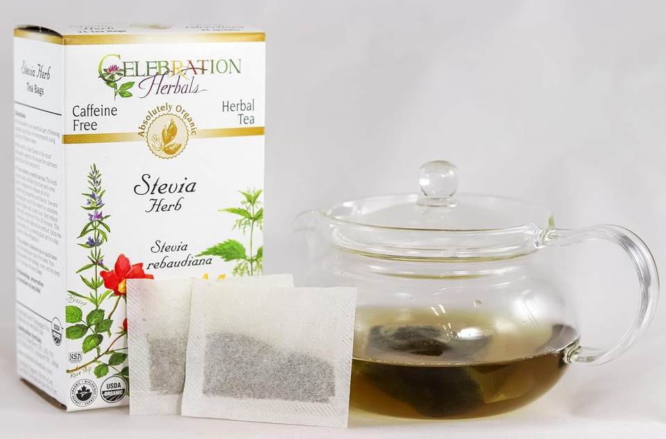 Celebration Herbals Stevia Herb Organic 24 Bag, 0.02 Pound