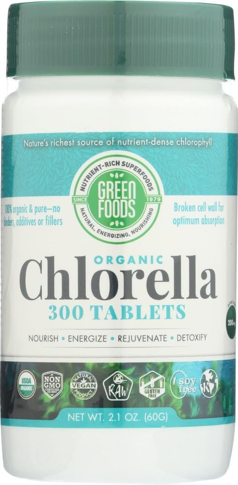 Green Foods Organic Chlorella - 200 Mg - 300 Tablets