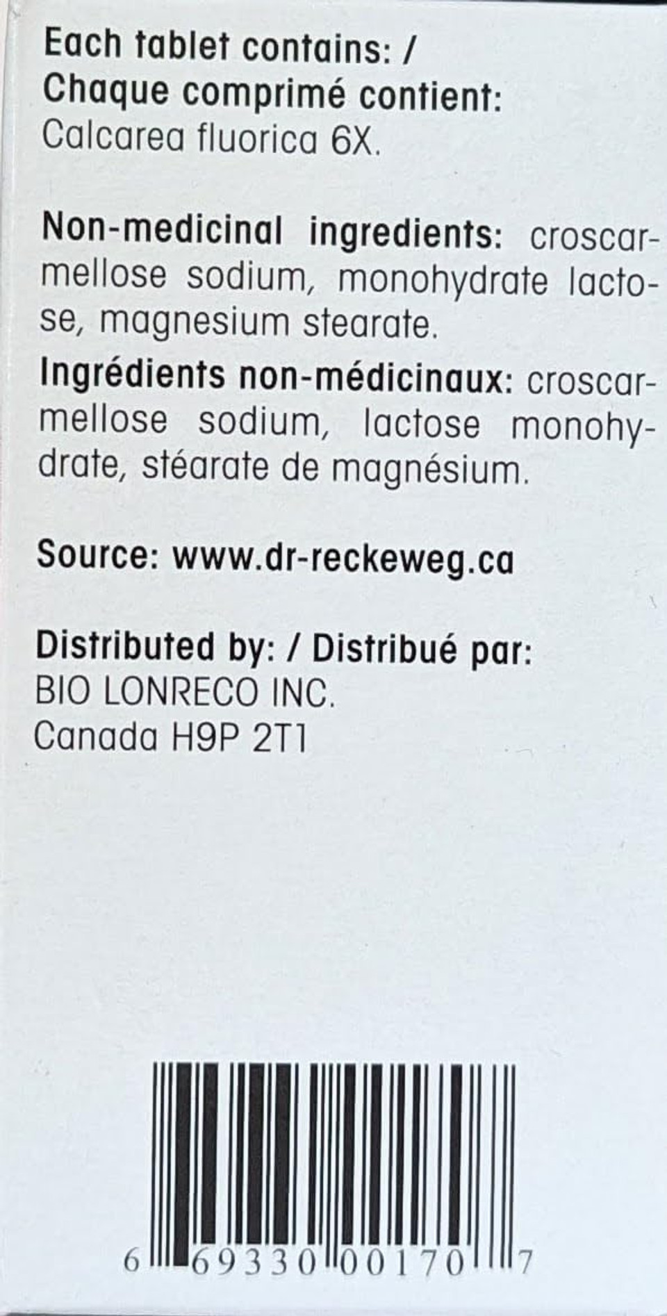 Dr Reckeweg Calcarea Fluorica 6X S1 (200 Tablets)