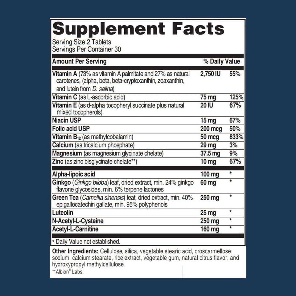  Advanced Hearing Formula Supplement, Ear Health Vitamins, Support Auditory Nerve Function, Multivitamin With Vitamins A, C, E, Folic, Calcium, Magnesium, Zinc (60 Tablets)