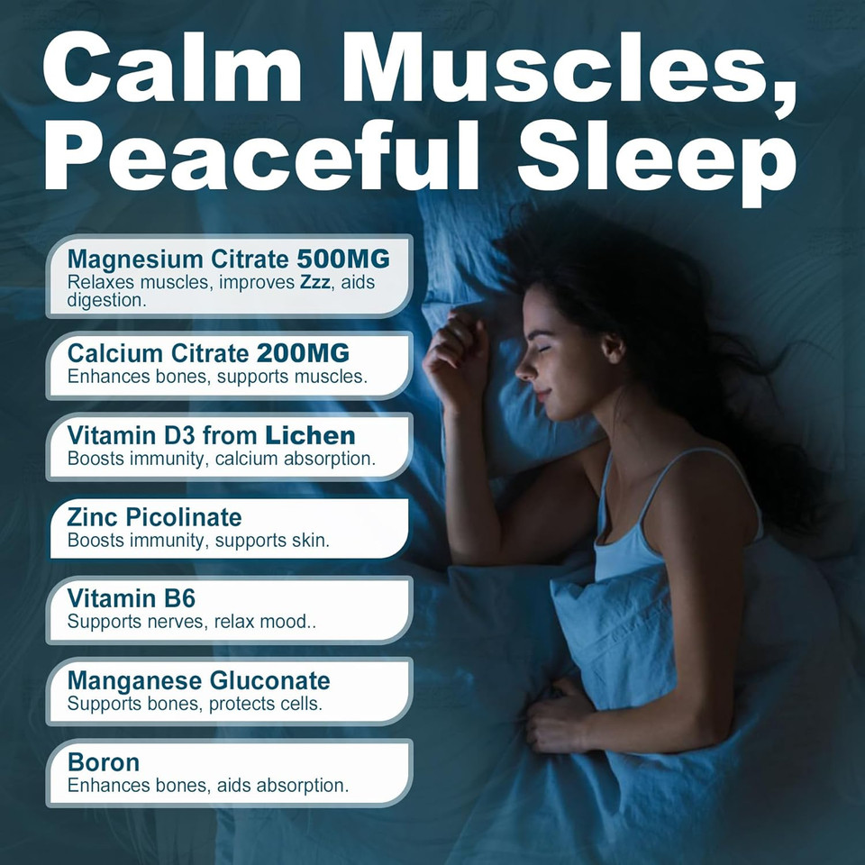 Sugar Free Magnesium Citrate Gummies 500Mg For Women Men, Chelated Magnesium Supplement With B6 For Constipation | Calm Magnesium Gummies For Mood | Calcium Magnesium Zinc D3 Gummy For Bone & Muscle