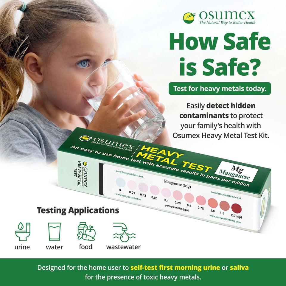 Heavy Metal Test Kit Manganese Test Kit 1 Pack - Water Testing Kits For Drinking Water, Urine Test Kit For Heavy Metal Detection, At Home Water Testing Kit, Heavy Metals Test & Well Water Test Kit