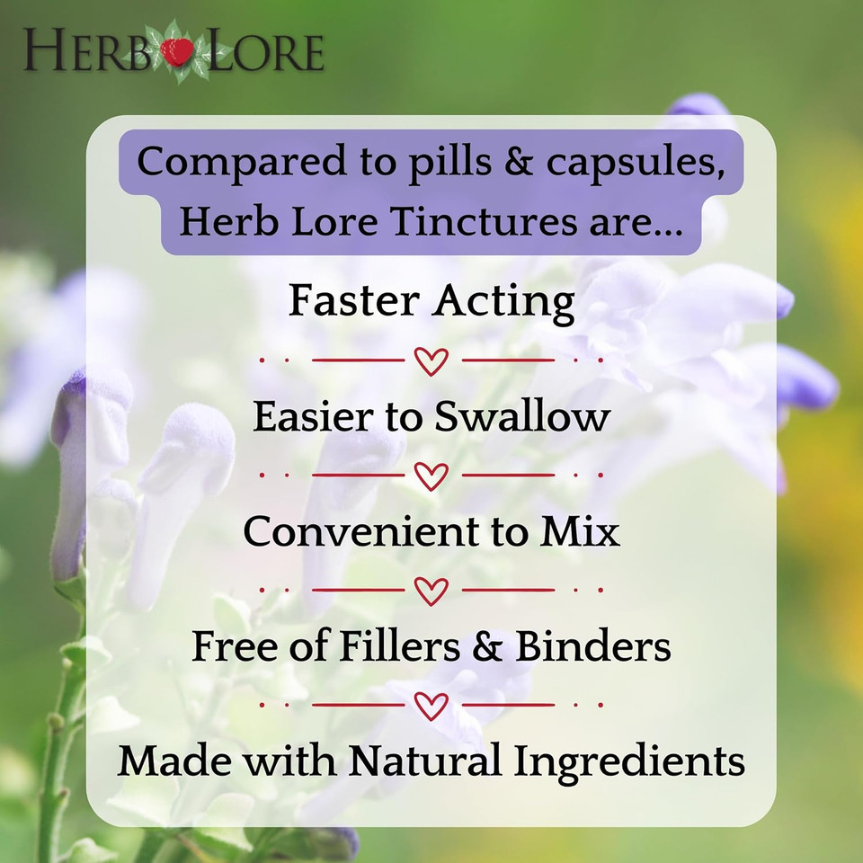 Herb Lore Skullcap Tincture - Liquid Natural Herbal Sleep Aid For Adults & Kids (2 Fl Oz)