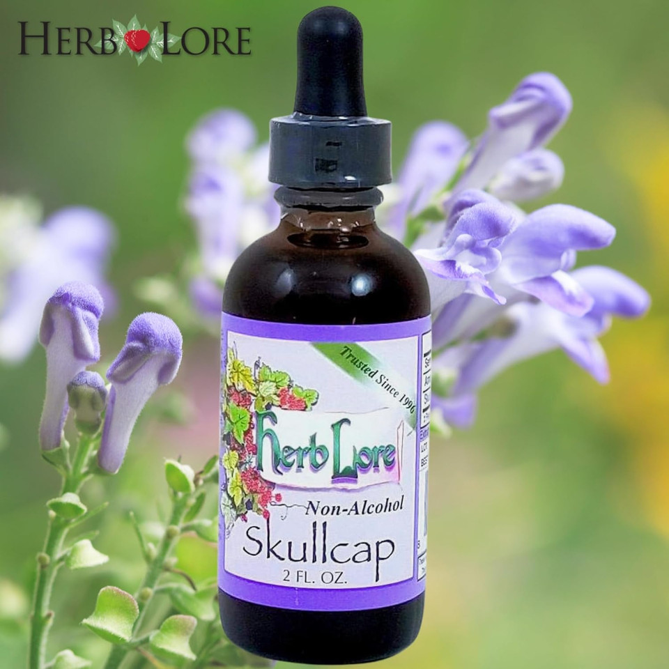 Herb Lore Skullcap Tincture - Liquid Natural Herbal Sleep Aid For Adults & Kids (2 Fl Oz)