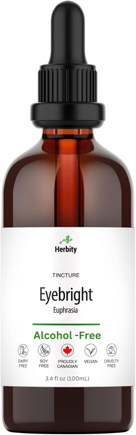 Eyebright Tincture  Alcohol-Free Liquid Extract For Eye And Sinus Support  Vegan, Non-Gmo, Gluten-Free  (3.4 Fl Oz)