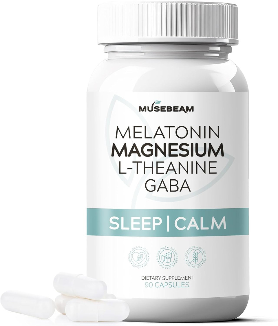 Magnesium Glycinate 275Mg Melatonin 5Mg L-Theanine 200Mg Gaba 100Mg Capsules - Full Rest Nighttime Bedtime Support Supplement For Men Women - Vegan Sugar-Free Gluten-Free