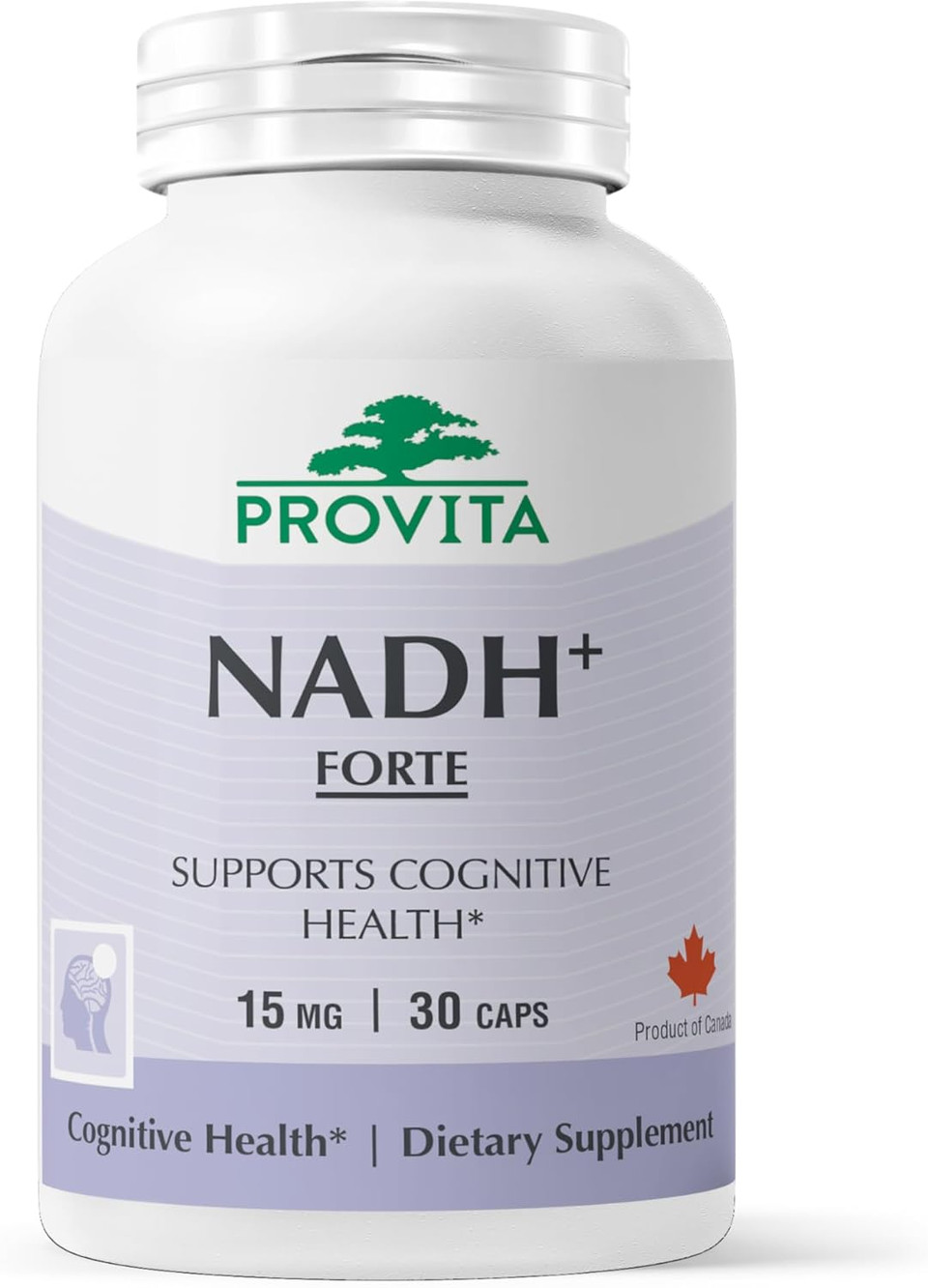 Nadh+ - High Potency Cellular Energy Booster - Supports Mental Clarity, Focus & Cognitive Health - 100% Vegan Formula (60 Capsules)