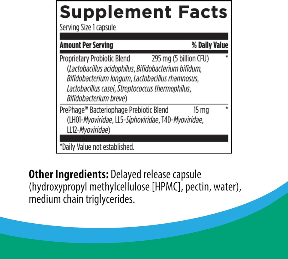 Rootcology By Dr. Izabella Wentz | Microphage | Four-Phage Bacteriophage Formulation + Seven Strains Of Probiotics To Promote Healthy Gastrointestinal And Immune Function | 60 Vegetarian Capsules