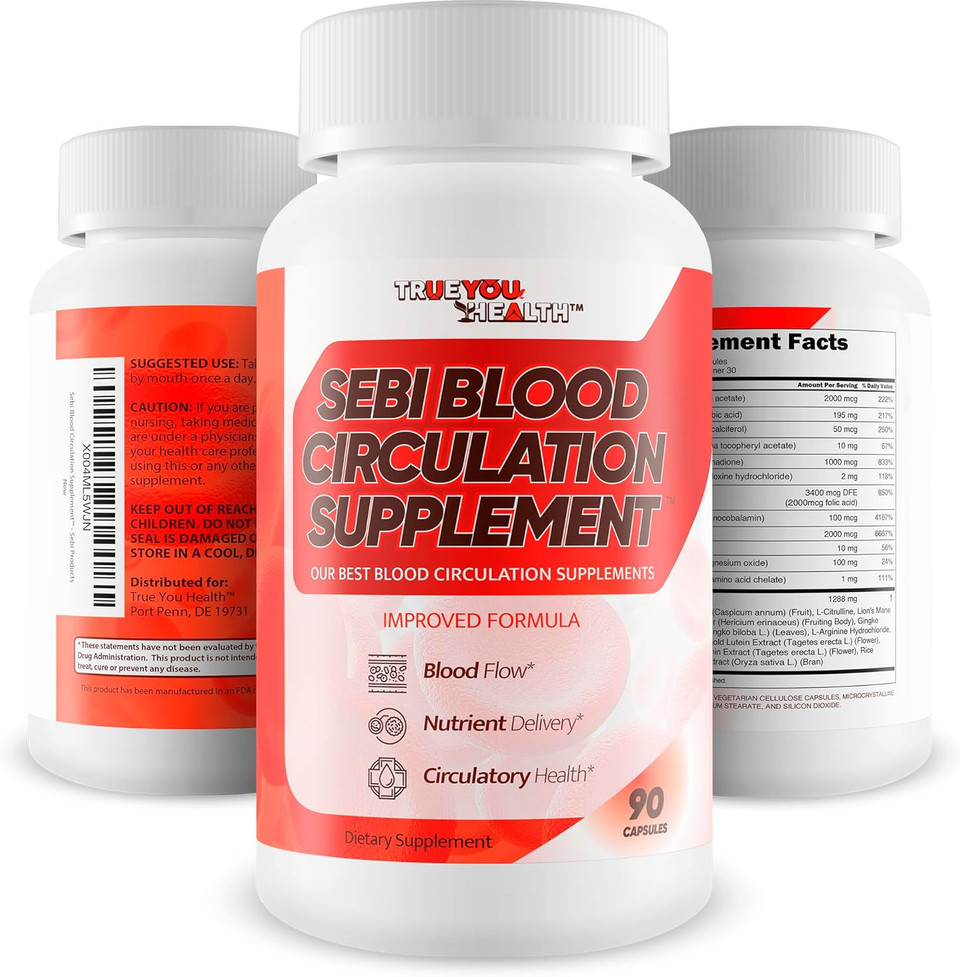 Sebi Blood Circulation Supplement With Iron & Magnesium - Our Best Blood Circulation Supplements For Women &Men - Advanced Blood Flow Care Natural Blood Flow Blood Builder Inspired By Dr Sebi Products