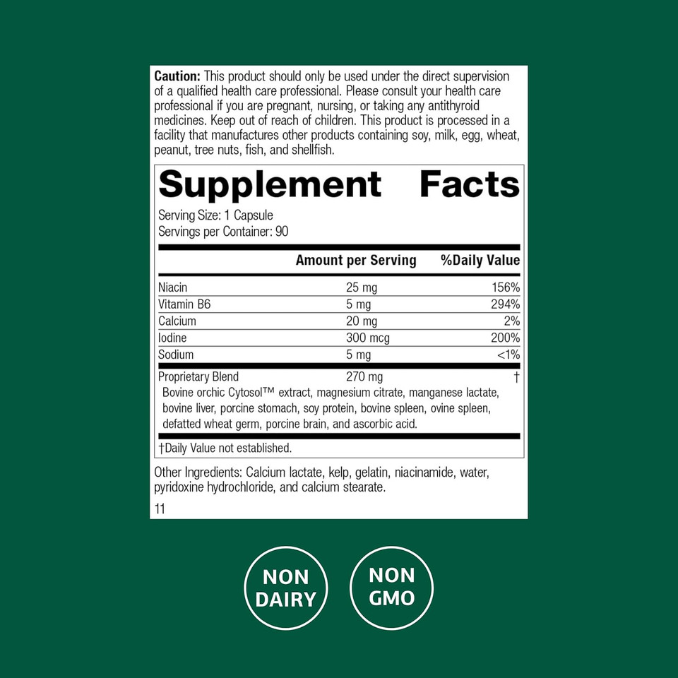 Standard Process Min-Chex - Supplement For Nervous System Support - Supports Healthy Gland Functions To Aid A Healthy Stress Response - Non-Dairy - 90 Capsules (90 Servings)