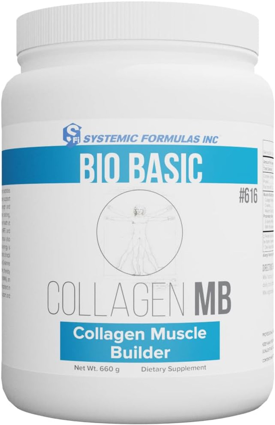 Systemic Formulas Collagen Mb #616 Collagen Muscle Builder Protein Supplement For Metabolic Support, Joint Health, And Anti-Aging, Glycine Rich Formula (660 G)