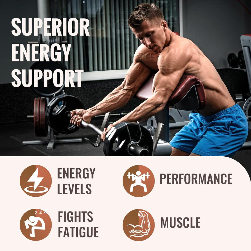 2326 Mg Mitochondrial Supplements With Atp, Vitamins, Coq10 & Pqq, More Effective Than Creatine Hmb & Nitric Oxide, Energy, Endurance, Strength, Recovery & Muscle, Organic, 120 Capsules