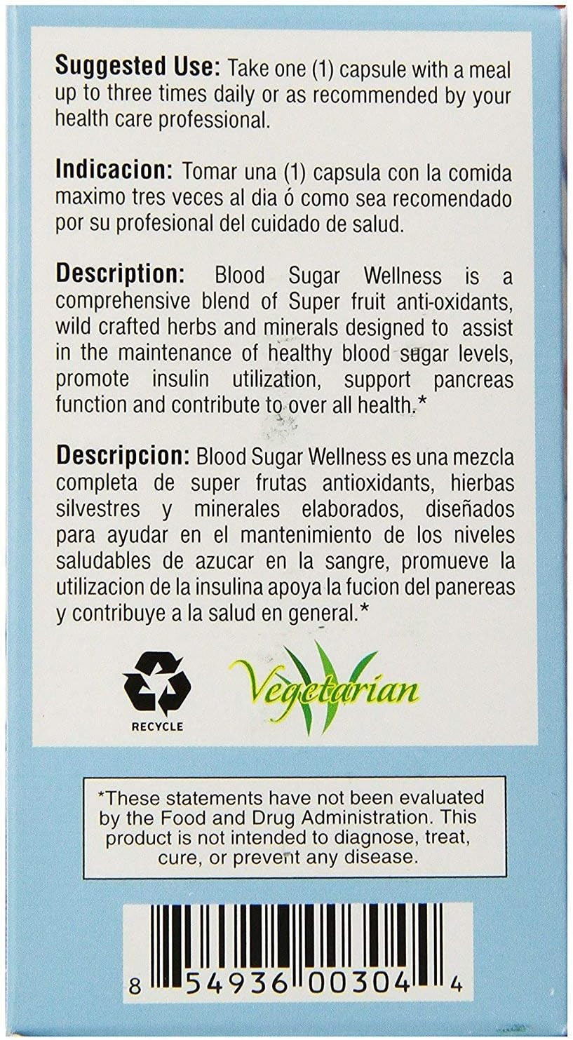 Bio Nutrition - Blood Sugar Wellness - 60 Vegetarian Capsules