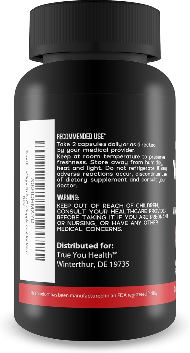 Blood Flow Vigor Fix Pro - Our Best Blood Circulation Supplements For Men - Healthy Blood Flow Supplement Powder - Advanced Blood Flow Care - Boost Blood Flow Pills - Blood Flow Circulation Support