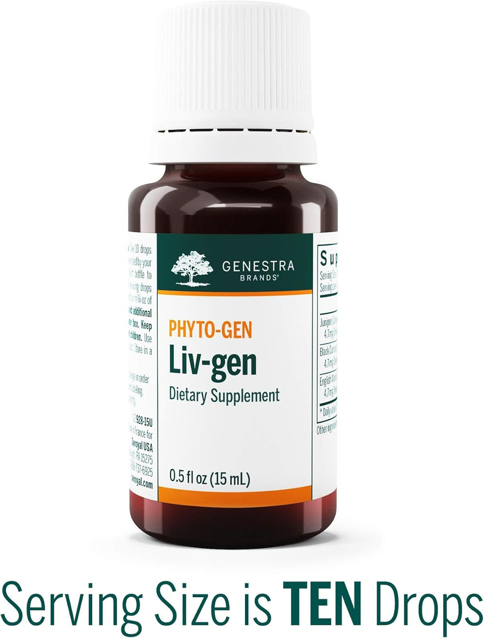 Genestra Brands Liv-Gen | Juniper, Black Currant, And English Walnut Herbal Supplement | 0.5 Fl. Oz Genestra Brands Liv-Gen | Juniper, Black Currant, And English Walnut Herbal Supplement | 0.5 Fl. Oz