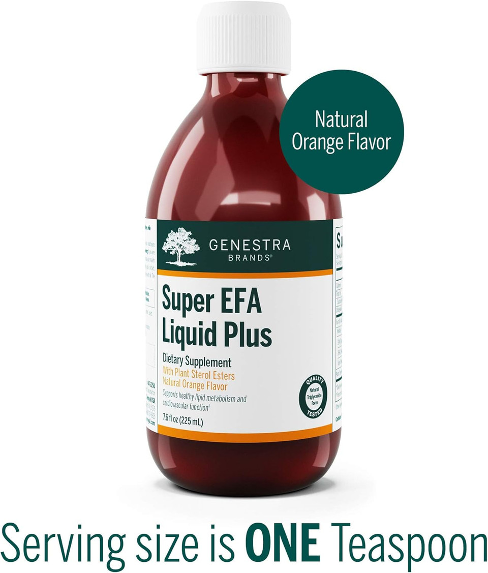 Genestra Brands Super Efa Liquid Plus | Essential Fatty Acid Formula With Plant Sterols | 7.6 Fl. Oz