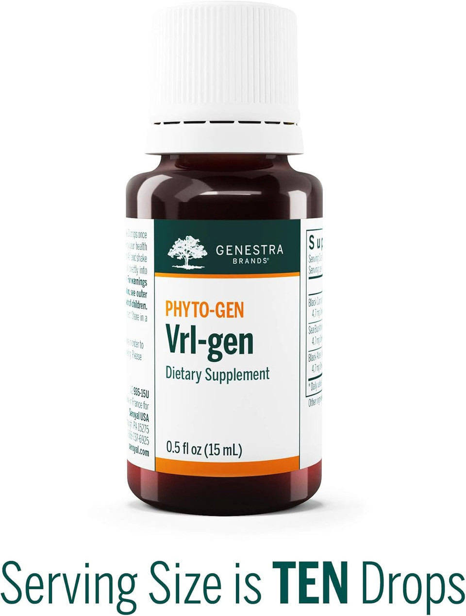 Genestra Brands Vrl-Gen | Black Currant, Sea Buckthorn, And Black Alder Herbal Supplement | 0.5 Fl. Oz Genestra Brands Vrl-Gen | Black Currant, Sea Buckthorn, And Black Alder Herbal Supplement | 0.5 Fl. Oz