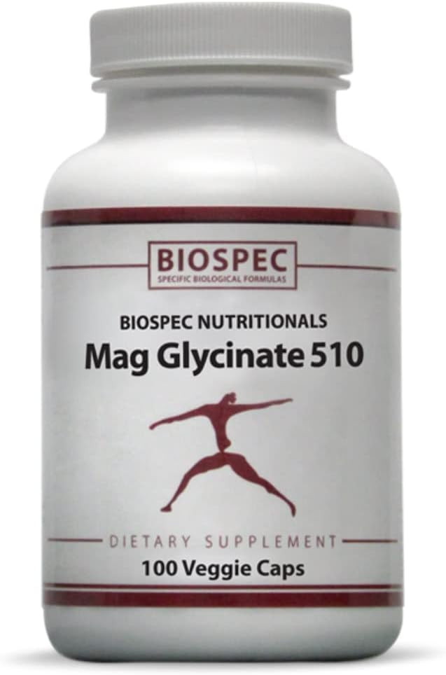Mag Glycinate 510  Magnesium Glycinate  Nutritional Supplement For Stress, Heart Health, Nerves, Muscles, Energy, And Metabolism* - (100 Capsules)