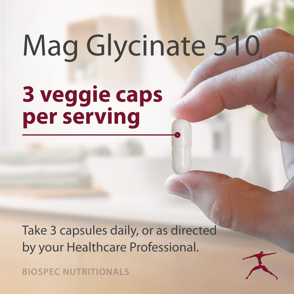 Mag Glycinate 510  Magnesium Glycinate  Nutritional Supplement For Stress, Heart Health, Nerves, Muscles, Energy, And Metabolism* - (100 Capsules)