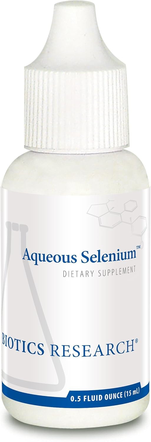 Biotics Research Aqueous Selenium Liquid Formula, 95 Mcg Selenium Drop, Thyroid Gland Function, Dna Production, Cognitive Health, Potent Antioxidant 0.5 Fluid Ounces