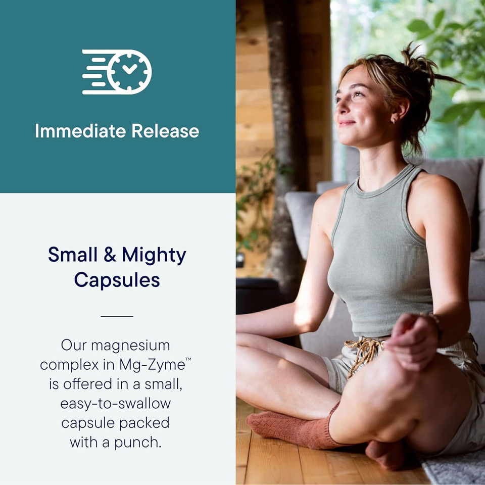 Biotics Research Mg-Zyme Triple Magnesium Complex 100 Mg- Magnesium Glycinate, Gluconate, Aspartate Chelated Supplement, High Absorption, Support Sleep, Energy, Cardiovascular Health100 Capsules