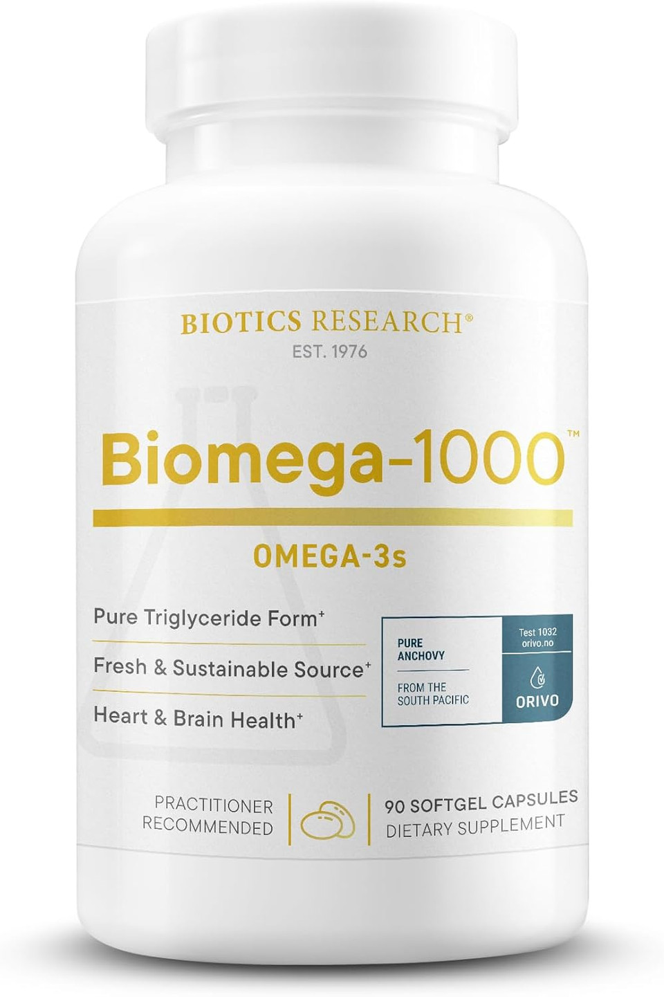 Biotics Research Biomega-1000 Omega 3 Fish Oil With Epa/Dha - High Potency Omega-3 Fatty Acids 1000 Mg- Highly Concentrated Fish Oil For Women & Men Supports Immune, Brain & Heart Health90 Softgels